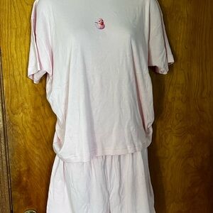 Evian Water 2-piece pink shirt and shorts set -large